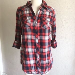H&M Flannel Checker plaid shirt size medium